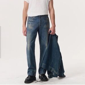 Rag & Bone Miramar Sweatpants jean-look Pull On with Elastic Waist - M